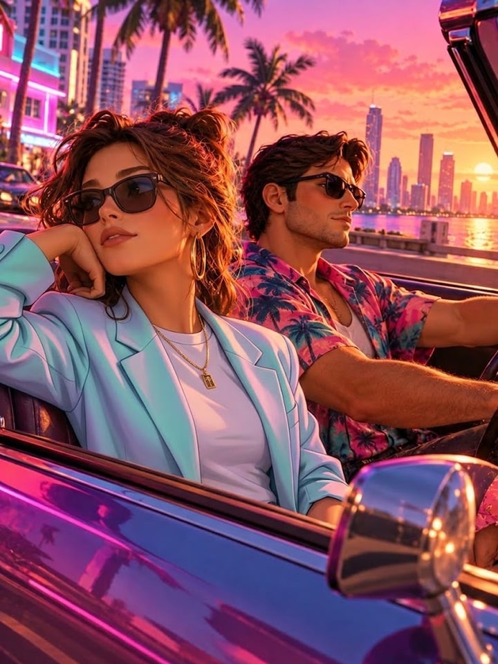 80s Neon Coast — Cosplay style preview